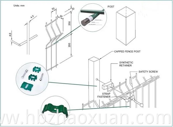 Outdoor Garden Used 3D Curved Fencing Panels Green Coated Border Fence